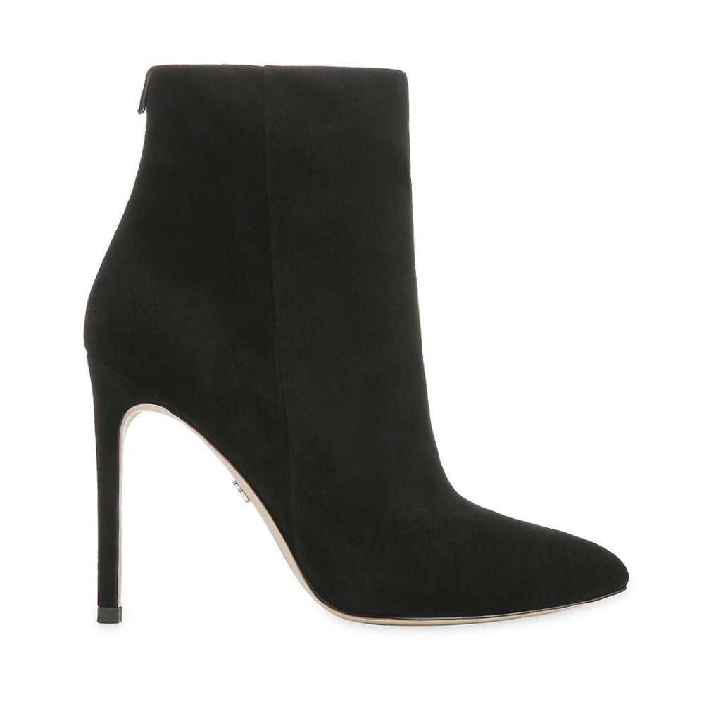 Sam Edelman Wrenley Bootie Heel, black suede - size 5